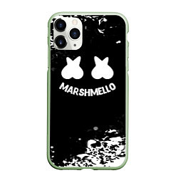 Чехол iPhone 11 Pro матовый Marshmello splash, цвет: 3D-салатовый