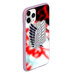 Чехол iPhone 11 Pro матовый Кровь титанов Attack on Titan, цвет: 3D-сиреневый — фото 2