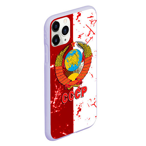 Чехол iPhone 11 Pro матовый СССР ретро символика / 3D-Светло-сиреневый – фото 2
