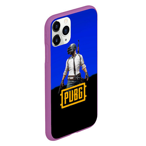 Чехол iPhone 11 Pro матовый Pubg modern game 2023 / 3D-Фиолетовый – фото 2