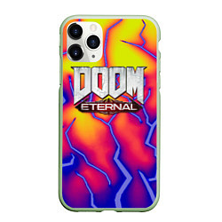 Чехол iPhone 11 Pro матовый Doom eternal srotm shadow, цвет: 3D-салатовый