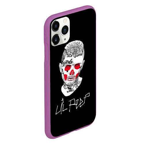 Чехол iPhone 11 Pro матовый Lil Peep idol 2023 / 3D-Фиолетовый – фото 2