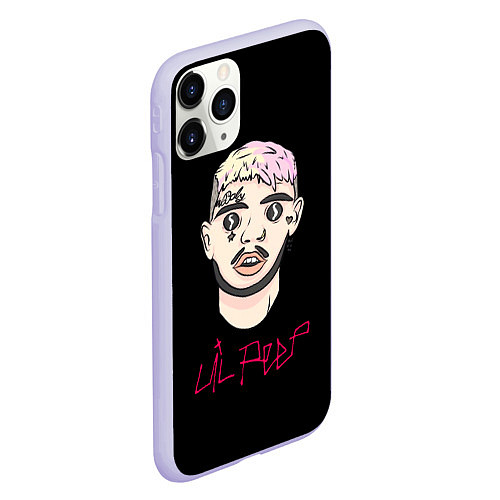 Чехол iPhone 11 Pro матовый Lil Peep rap music / 3D-Светло-сиреневый – фото 2
