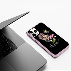 Чехол iPhone 11 Pro матовый Lil Peep рэпер, цвет: 3D-розовый — фото 2