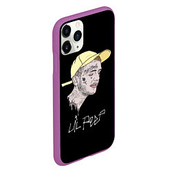 Чехол iPhone 11 Pro матовый Lil Peep rap steel, цвет: 3D-фиолетовый — фото 2