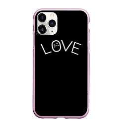 Чехол iPhone 11 Pro матовый Lil peep love, цвет: 3D-розовый