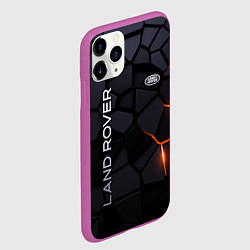 Чехол iPhone 11 Pro матовый Land Rover - плиты с эффектом свечения, цвет: 3D-фиолетовый — фото 2