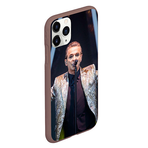 Чехол iPhone 11 Pro матовый Depeche Mode - Dave Gahan stage memento mori / 3D-Коричневый – фото 2