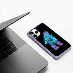 Чехол iPhone 11 Pro матовый Neon undead, цвет: 3D-светло-сиреневый — фото 2