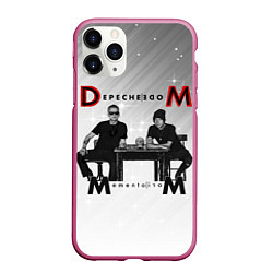 Чехол iPhone 11 Pro матовый Depeche Mode - Mememto Mori Dave and Martin, цвет: 3D-малиновый