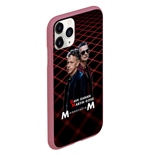 Чехол iPhone 11 Pro матовый Depeche Mode - Dave Martin memento mori tour / 3D-Малиновый – фото 2