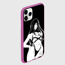 Чехол iPhone 11 Pro матовый Унохана на черном фоне, цвет: 3D-фиолетовый — фото 2