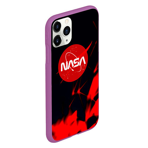 Чехол iPhone 11 Pro матовый Nasa abstract / 3D-Фиолетовый – фото 2