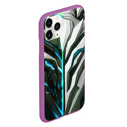 Чехол iPhone 11 Pro матовый Броня адская и райская синяя, цвет: 3D-фиолетовый — фото 2