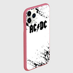 Чехол iPhone 11 Pro матовый ACDC rock collection краски черепа, цвет: 3D-малиновый — фото 2