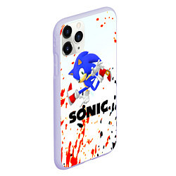 Чехол iPhone 11 Pro матовый Sonic краски абстрактные, цвет: 3D-светло-сиреневый — фото 2