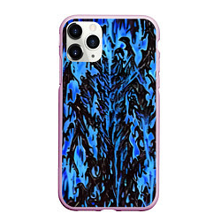 Чехол iPhone 11 Pro матовый Демонический доспех синий, цвет: 3D-розовый