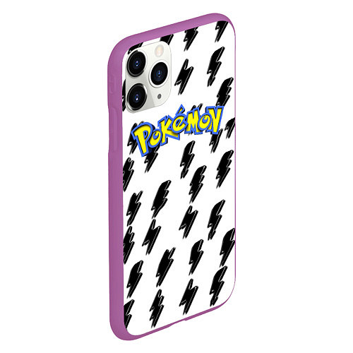 Чехол iPhone 11 Pro матовый Pokemon zippy / 3D-Фиолетовый – фото 2