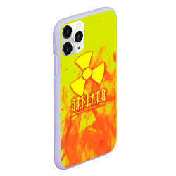 Чехол iPhone 11 Pro матовый Stalker yellow flame, цвет: 3D-светло-сиреневый — фото 2