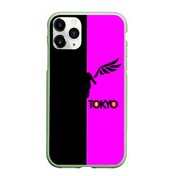 Чехол iPhone 11 Pro матовый Токийские мстители черно-розовый, цвет: 3D-салатовый