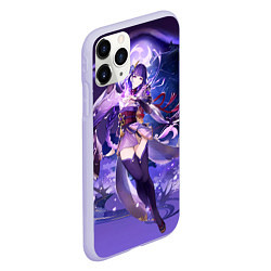 Чехол iPhone 11 Pro матовый Genshin Impact Shogun Raiden, цвет: 3D-светло-сиреневый — фото 2