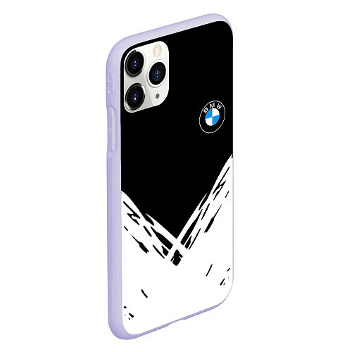 Чехол iPhone 11 Pro матовый BMW стильная геометрия спорт / 3D-Светло-сиреневый – фото 2