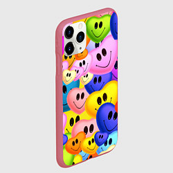 Чехол iPhone 11 Pro матовый Улыбка любви, цвет: 3D-малиновый — фото 2