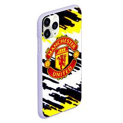 Чехол iPhone 11 Pro матовый Манчестер Юнайтед клуб краски, цвет: 3D-светло-сиреневый — фото 2