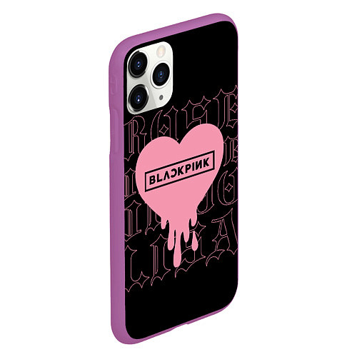 Чехол iPhone 11 Pro матовый Blackpink: Jisoo Jennie Rose Lisa / 3D-Фиолетовый – фото 2