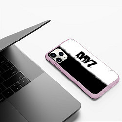 Чехол iPhone 11 Pro матовый Dayz черно белый ужас, цвет: 3D-розовый — фото 2