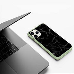 Чехол iPhone 11 Pro матовый Узор дыма, цвет: 3D-салатовый — фото 2
