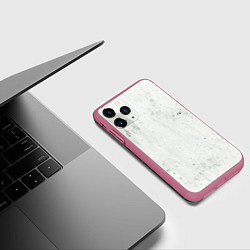 Чехол iPhone 11 Pro матовый Абстрактный гранж, цвет: 3D-малиновый — фото 2