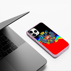 Чехол iPhone 11 Pro матовый Имперская Россия краски, цвет: 3D-розовый — фото 2