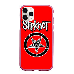 Чехол iPhone 11 Pro матовый Slipknot пентаграмма