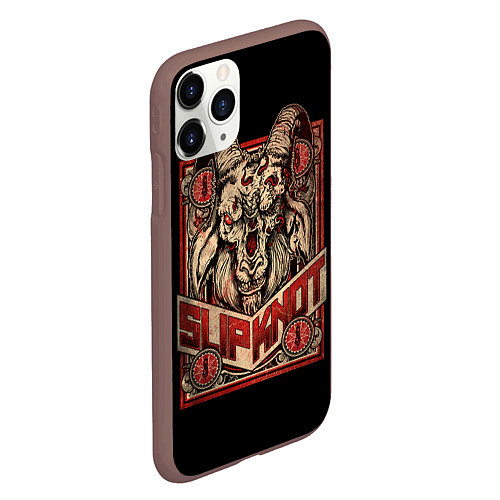 Чехол iPhone 11 Pro матовый Slipknot Бафомет / 3D-Коричневый – фото 2