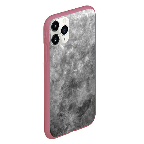 Чехол iPhone 11 Pro матовый Абстракция - grey sky / 3D-Малиновый – фото 2