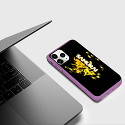 Чехол iPhone 11 Pro матовый Samurai 2077 краски, цвет: 3D-фиолетовый — фото 2