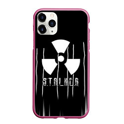 Чехол iPhone 11 Pro матовый Stalker чернобыль, цвет: 3D-малиновый