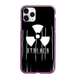 Чехол iPhone 11 Pro матовый Stalker чернобыль, цвет: 3D-фиолетовый