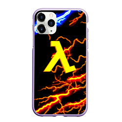Чехол iPhone 11 Pro матовый Half Life молнии шторм, цвет: 3D-светло-сиреневый