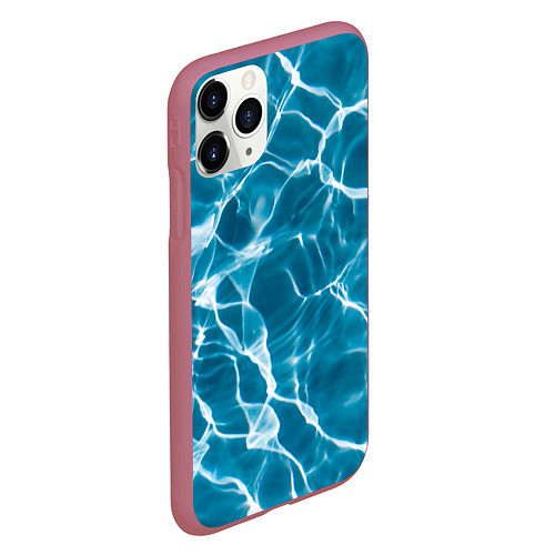 Чехол iPhone 11 Pro матовый Кристально чистая вода / 3D-Малиновый – фото 2