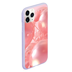 Чехол iPhone 11 Pro матовый Розовые шары, цвет: 3D-светло-сиреневый — фото 2