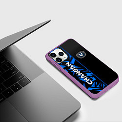Чехол iPhone 11 Pro матовый Changan - blue uniform, цвет: 3D-фиолетовый — фото 2