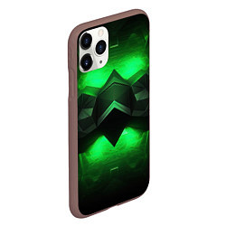 Чехол iPhone 11 Pro матовый Абстрактное царство зелени, цвет: 3D-коричневый — фото 2