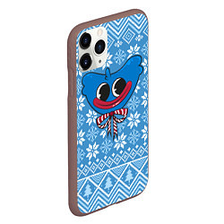 Чехол iPhone 11 Pro матовый Huggy Wuggy christmas sweater, цвет: 3D-коричневый — фото 2