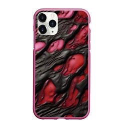 Чехол iPhone 11 Pro матовый Красная текучая субстанция, цвет: 3D-малиновый