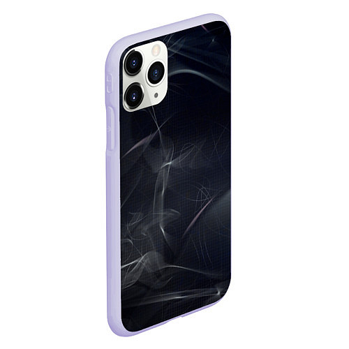Чехол iPhone 11 Pro матовый Серый дым и тьма / 3D-Светло-сиреневый – фото 2