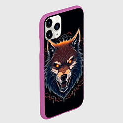 Чехол iPhone 11 Pro матовый Серый хищник, цвет: 3D-фиолетовый — фото 2