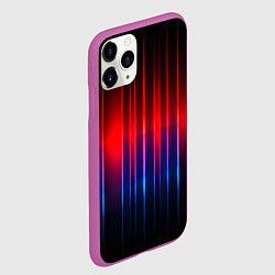 Чехол iPhone 11 Pro матовый Неоновый узор неоновая шкала, цвет: 3D-фиолетовый — фото 2