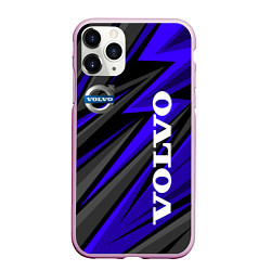 Чехол iPhone 11 Pro матовый Volvo - Синий спортивный, цвет: 3D-розовый